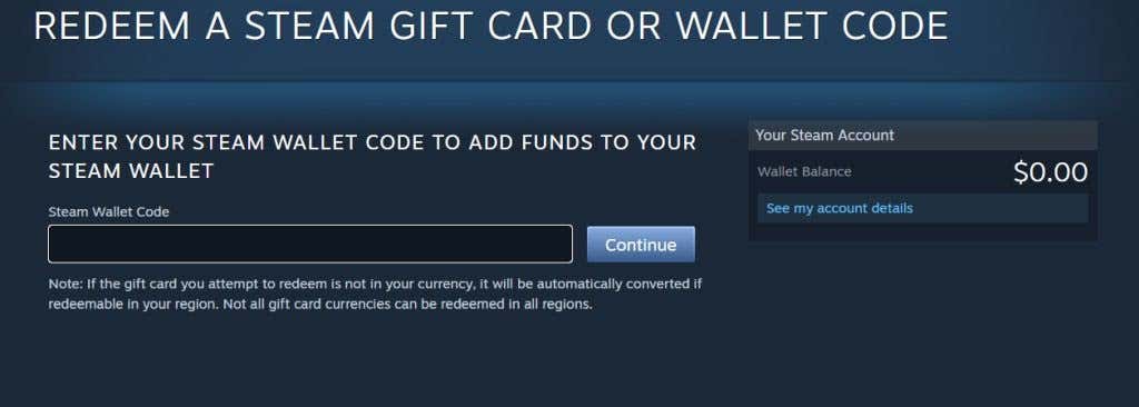 How to redeem Steam gift card 