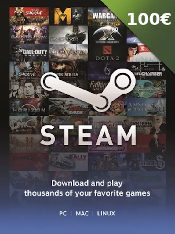 How much is 100 euro Steam gift card in Germany 