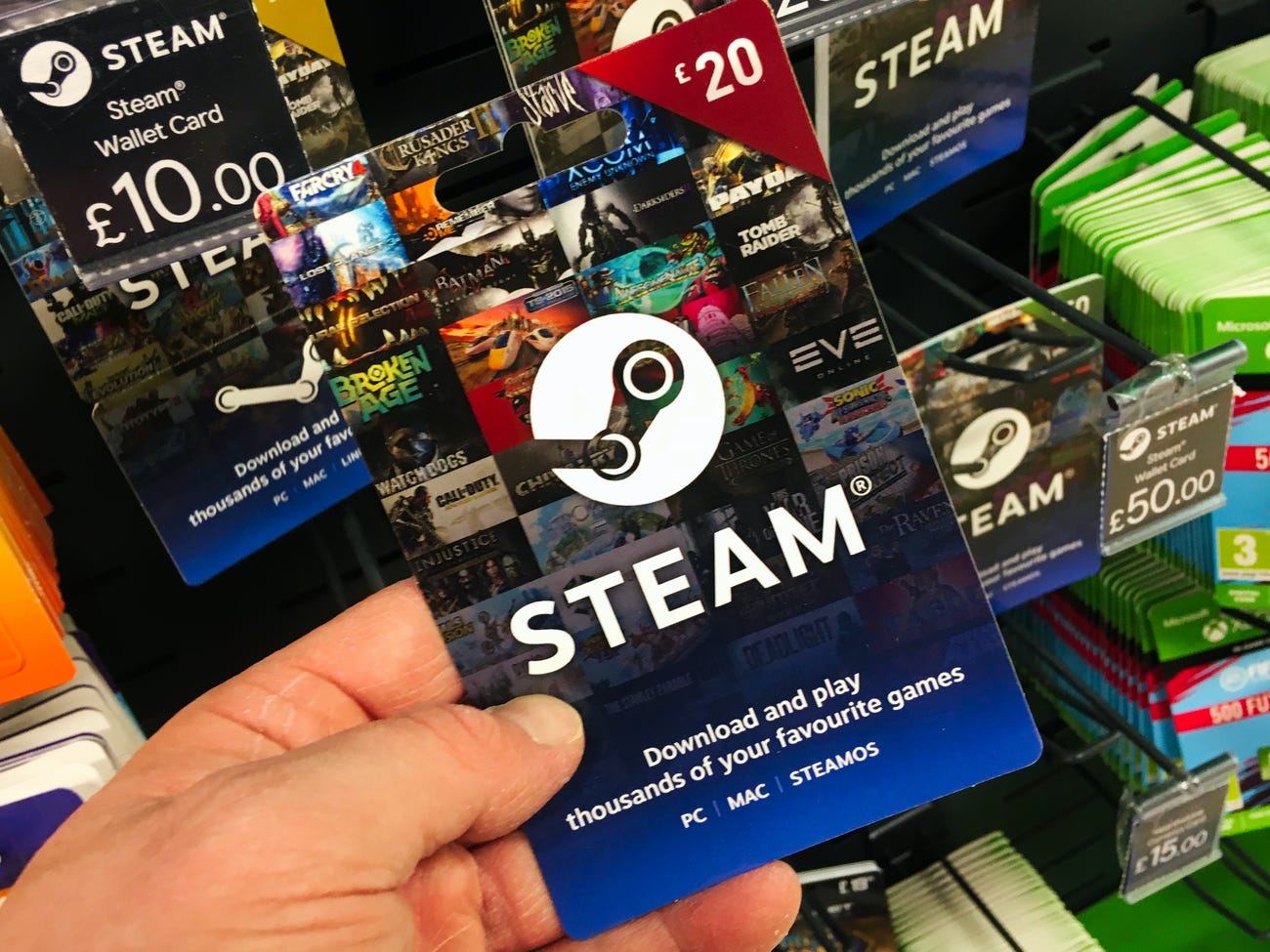 How much is 100 euro Steam gift card in Germany 