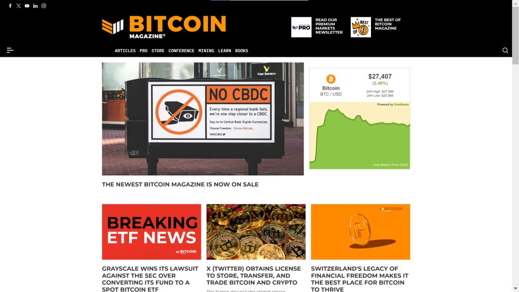 bitcoin magazine - crypto news outlet