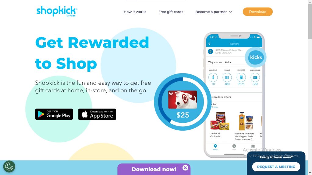 Shopkick - apps to earn gift card