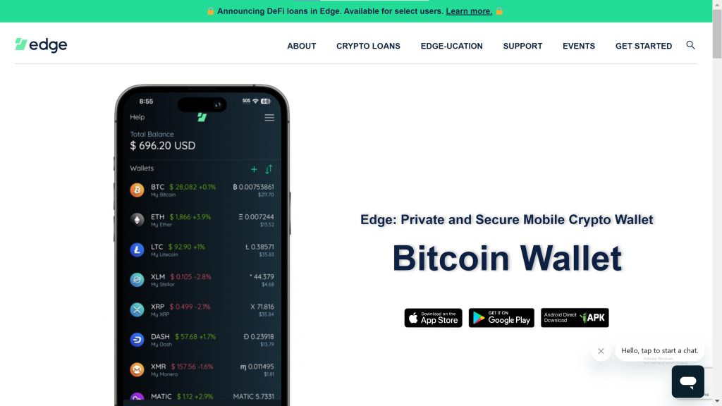 Edge Bitcoin wallet for Android